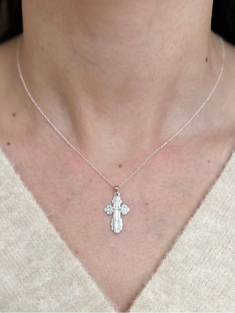 Dainty Sterling Silver Finished 1mm Minimalist Chain Necklace - Silver